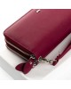 Жіночий шкіряний гаманець на дві блискавки Dr. Bond W39-3 Purple-Red