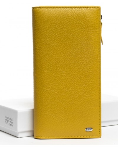 Женский кожаный кошелек Dr. Bond WMB-3M yellow