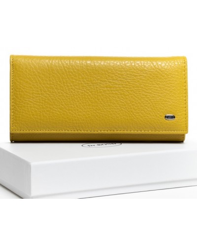 Женский кожаный кошелек Dr. Bond W1-V yellow