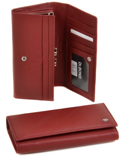 Жіночий шкіряний гаманець Dr. Bond W1-V Red1