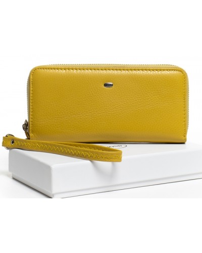 Женский кожаный кошелек на молнии Dr. Bond W38 yellow