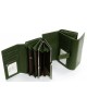 Жіночий шкіряний гаманець з візитницею Dr. Bond W46 dark-green