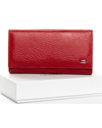 Жіночий шкіряний гаманець з візитницею Dr. Bond W46 red new