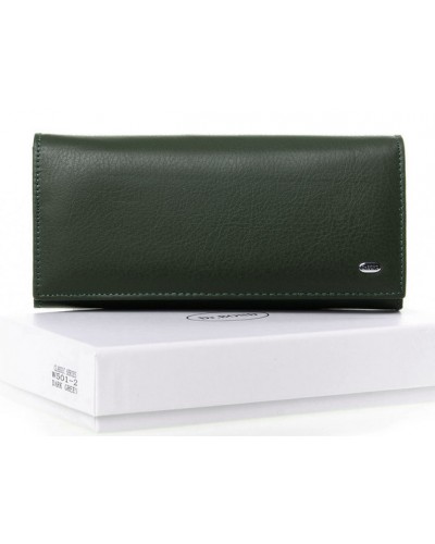 Жіночий шкіряний гаманець на магнітах Dr. Bond W501-2 dark-green