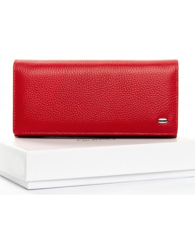 Жіночий шкіряний гаманець на магнітах Dr. Bond W501-2 red new