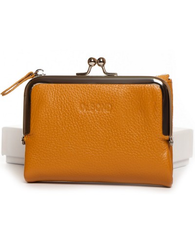 Жіночий шкіряний гаманець Dr.Bond WN-23-13 жовтий