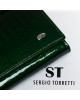 Жіночий шкіряний гаманець на магнітах SERGIO TORRETTI W1-V-2 dark-green