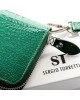 Жіночий шкіряний гаманець на блискавці SERGIO TORRETTI W38 dark-green