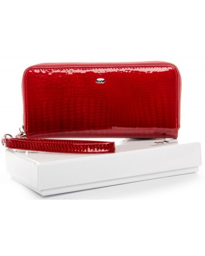 Женский кожаный кошелек на молнии Sergio Torretti W38 red