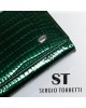 Жіночий шкіряний гаманець на магнітах SERGIO TORRETTI W501-2 dark-green