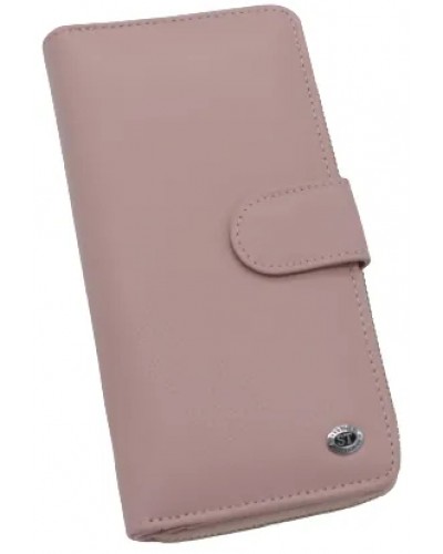 Жіночий шкіряний гаманець ST 026 рожевий