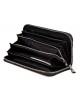 Жіночий шкіряний гаманець клатч на блискавці ST 201 Black