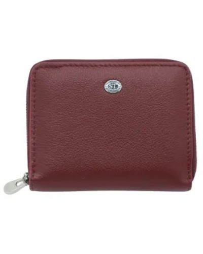 Жіночий шкіряний гаманець на блискавці ST 330 бордовий