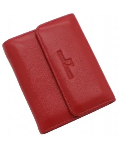 Жіночий шкіряний гаманець на магніті ST 400-A червоний