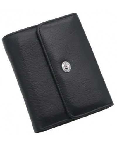 Жіночий шкіряний гаманець на магніті ST 400 чорний