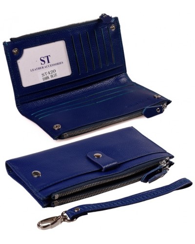 Жіночий шкіряний гаманець ST 420 Blue