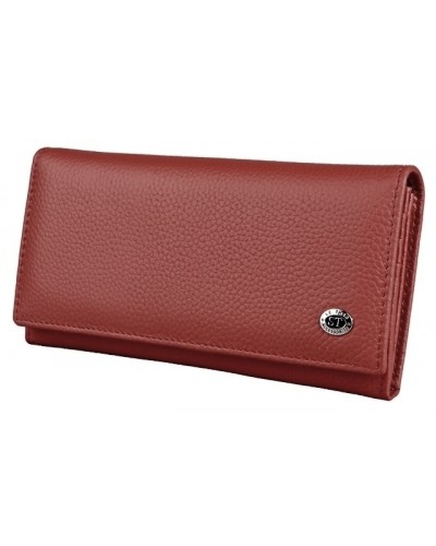 Жіночий шкіряний гаманець ST 634 бордовий