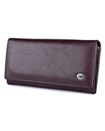 Жіночий шкіряний гаманець ST 634 Coffee