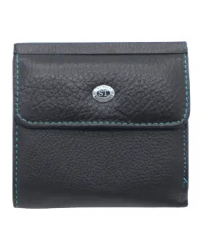 Жіночий шкіряний гаманець на магніті ST 209-1 чорний