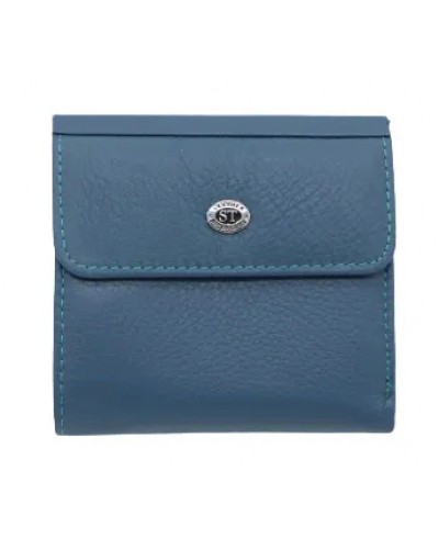 Жіночий шкіряний гаманець на магніті ST 209-1 синій