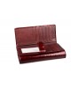 Жіночий шкіряний гаманець з візитницею ST S9001A Bordeaux