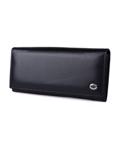 Жіночий шкіряний гаманець на магнітах ST 150-1 Black