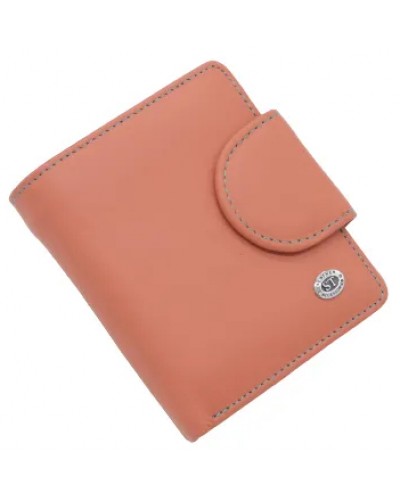 Жіночий шкіряний гаманець на магніті ST 415-1 рожевий