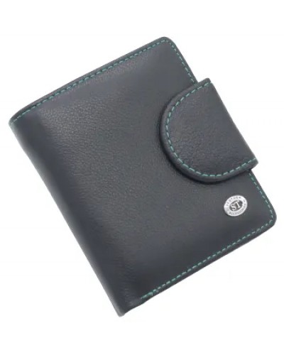 Жіночий шкіряний гаманець на магніті ST 415-1 чорний