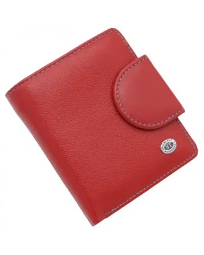 Жіночий шкіряний гаманець на магніті ST 415-1 червоний