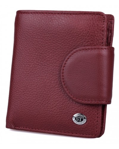 Жіночий шкіряний гаманець ST 415 бордовий