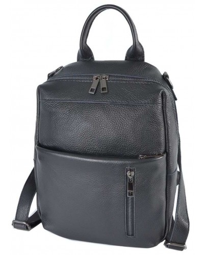 Жіночий шкіряний рюкзак-сумка LucheRino 802 чорний